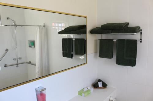 A bathroom at Bendigo Haymarket Motor Inn