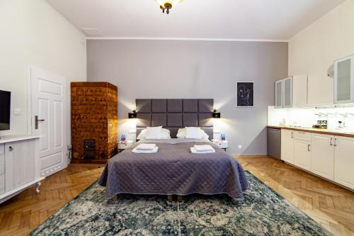 Posteľ alebo postele v izbe v ubytovaní MILU Apartments Kurkowa
