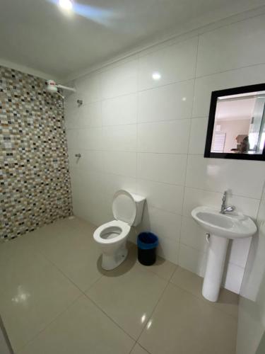 Koupelna v ubytování Hotel Cumbica Guarulhos