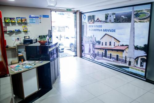 Dapur atau dapur kecil di Hotel Campina Executivo