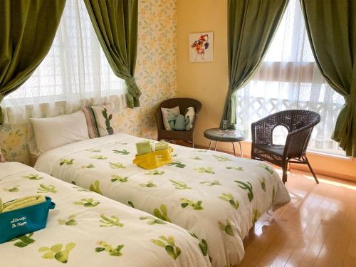 Ліжко або ліжка в номері Pension Marinetown Aratta Vacation STAY 13299