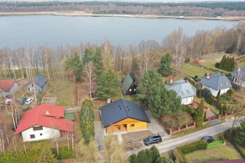 Letecký snímek ubytování Domek letniskowy w malowniczej okolicy.