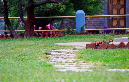 Κήπος έξω από το indian backpackers hostel