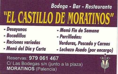 a menu for a restaurant with a picture of a chicken at El Castillo de Moratinos in Moratinos