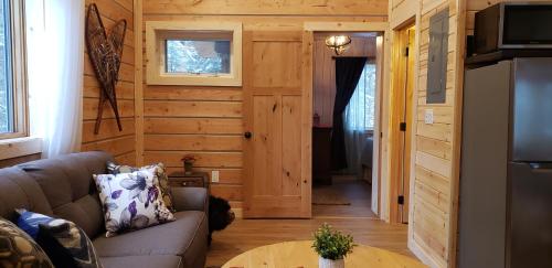 Χώρος καθιστικού στο Denali Wild Stay - Muskrat cabin, private, free wifi, free parking, sleep 4