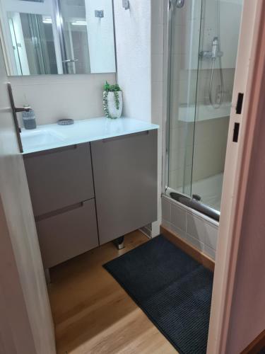 Ένα μπάνιο στο grand studio 28 m2 tout confort au pieds des pistes