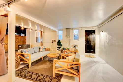 a living room with a couch and a table at Casa Del Sol in Hollywood