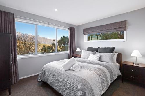 Postelja oz. postelje v sobi nastanitve Paradise Peaks - Queenstown Holiday Home