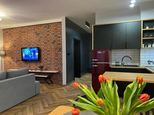 Kuchyňa alebo kuchynka v ubytovaní Apartment 07 Uniejów