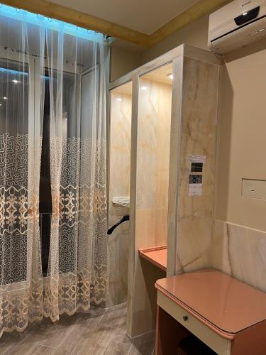 Koupelna v ubytování Hotel Iris