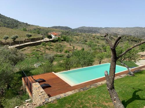a villa with a swimming pool in a field at Casa Nova Velha in Seixas