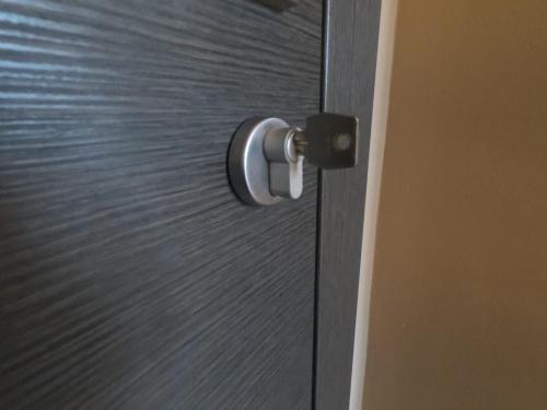 a close up of a door with a door knob at Appartamento in Piazza Vittorio Veneto con parcheggio, Torino in Turin