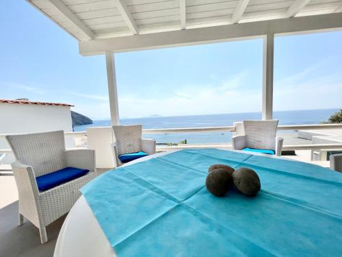 a table with two balls on top of it at Casa Sofia Boutique Hotel in Ischia