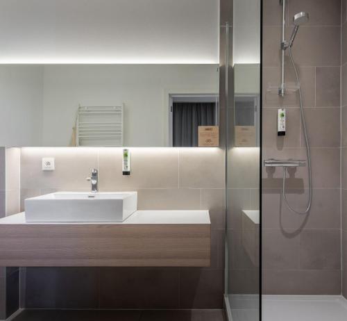 Koupelna v ubytování Hotel Augustyn Brugge