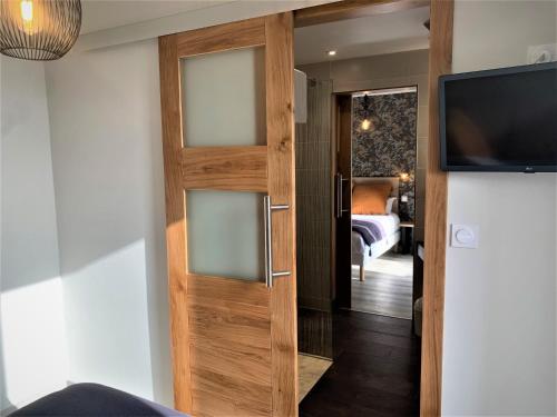 TV/trung tâm giải trí tại Hostellerie Bellevue