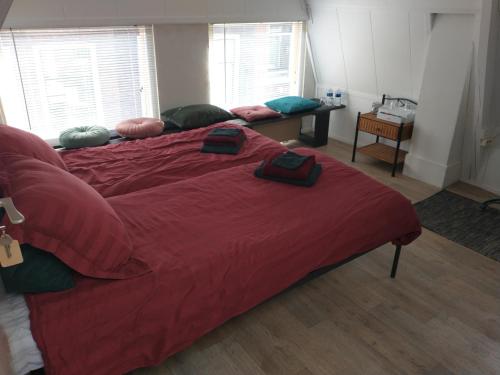 Een bed of bedden in een kamer bij Voorstraat-Straatzicht Boven