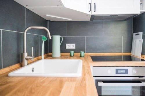 Nhà bếp/bếp nhỏ tại Hohwaii Cottage