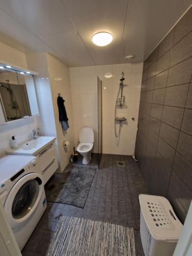 Et badeværelse på Kalevan loisto - 40m2 Scandinavian apartment in Tampere