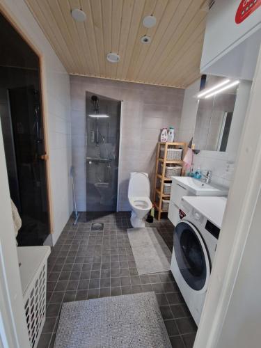 A bathroom at 62m2 10th floor modern apartment with sauna and view