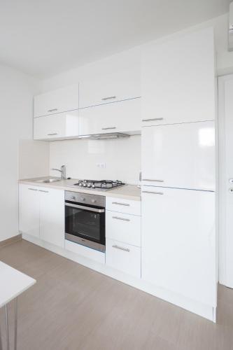 Kuchyň nebo kuchyňský kout v ubytování Apartments Lofiel