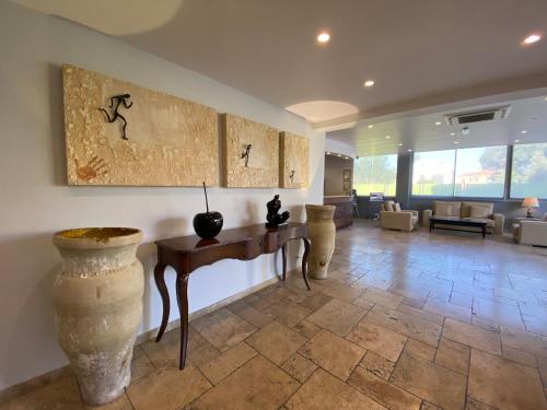 Χώρος καθιστικού στο Hôtel La Lagune