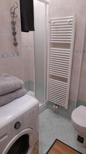 サヴォーナにあるCasetta Sonayのバスルーム(洗濯機、トイレ付)
