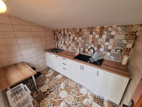 Kuchyň nebo kuchyňský kout v ubytování Casa Agapie