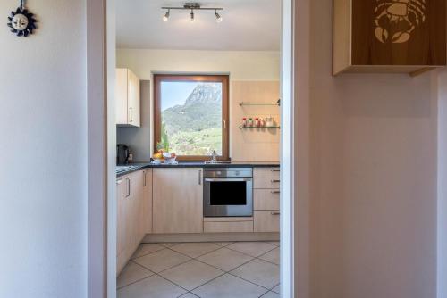 Dapur atau dapur kecil di Apartment Schlernblick