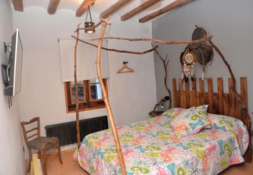 Кровать или кровати в номере Piso rústico-moderno 6 plazas - Pobla de Lillet