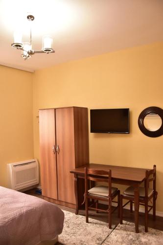 TV a/nebo společenská místnost v ubytování Vila Visi Hotel