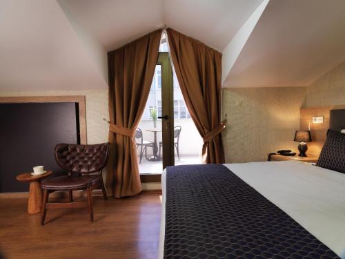 Jaff Hotels & Spa Nisantasiにあるベッド