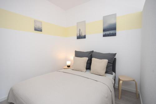 Postel nebo postele na pokoji v ubytování FullHouse - Chemnitz - M45 Apartments