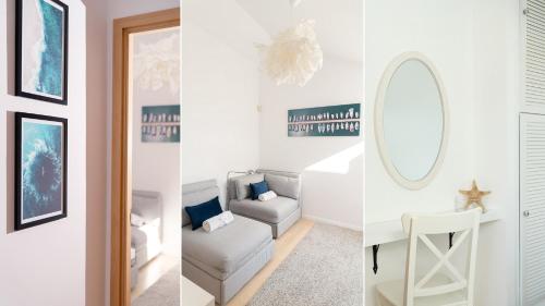 Postel nebo postele na pokoji v ubytování Apartamenty.in Jurata