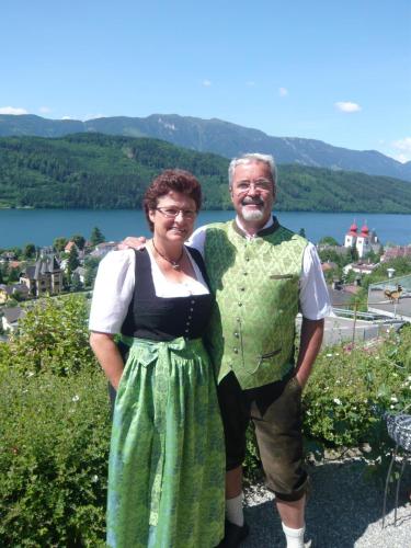 a man and a woman standing next to each other at Haus Franz in Millstatt