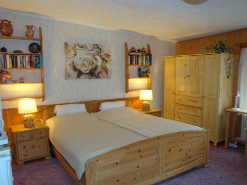 Postel nebo postele na pokoji v ubytování Apartmán Na Šumavě-Volary