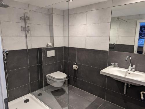 Koupelna v ubytování Hotel Klapperburg