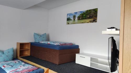 Postel nebo postele na pokoji v ubytování Ferienwohnung in Rathenow