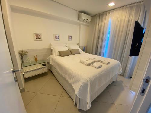 Postel nebo postele na pokoji v ubytování Landscape Platinum - Flat de frente para o Mar