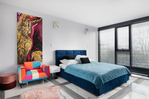 Posteľ alebo postele v izbe v ubytovaní EASY RENT Apartments - Blue Place