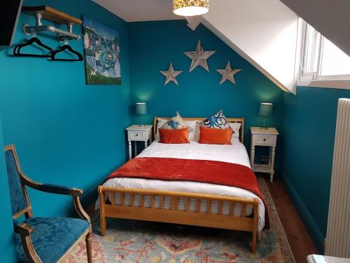 Säng eller sängar i ett rum på Weymouth Vegan B&B