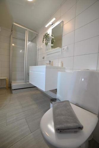 Phòng tắm tại Klausturhof Guesthouse