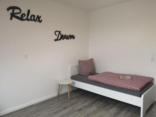 Ferienwohnung Nord/Südにあるベッド
