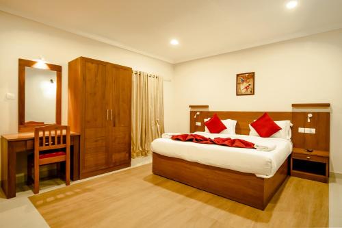 Postel nebo postele na pokoji v ubytování Southern Panorama Campnoel Munnar