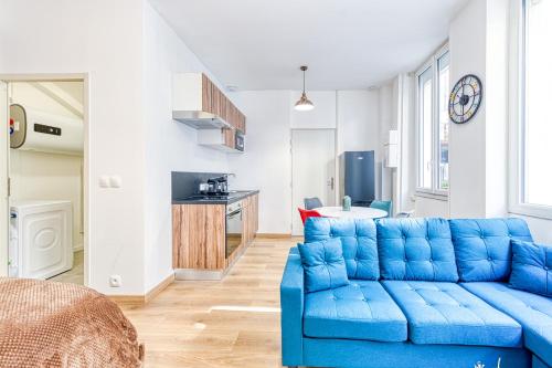 Kuchyň nebo kuchyňský kout v ubytování Meublé classé 3 étoiles au pied des thermes