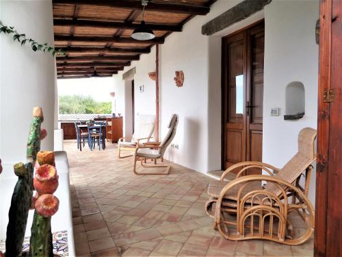 Posezení v ubytování Casa La Papera - in centro a Malfa