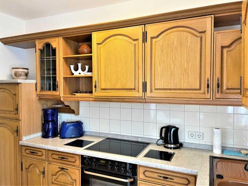 Dapur atau dapur kecil di Silberseehaus in der Freizeitoase Mortka