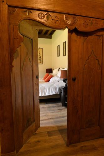 Postel nebo postele na pokoji v ubytování Château de Pymont