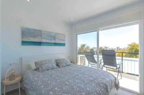 Postel nebo postele na pokoji v ubytování Mar del Sur Apartamento con vistas al mar