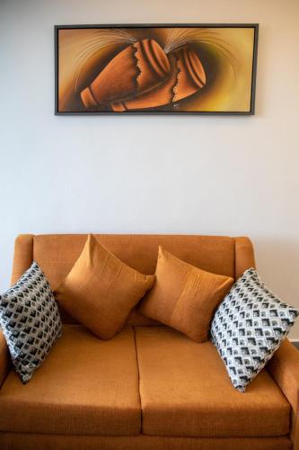 Гостиная зона в IKAZE APARTMENTS