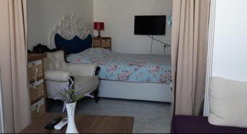 A television and/or entertainment centre at Zübeyde Hanım Homes